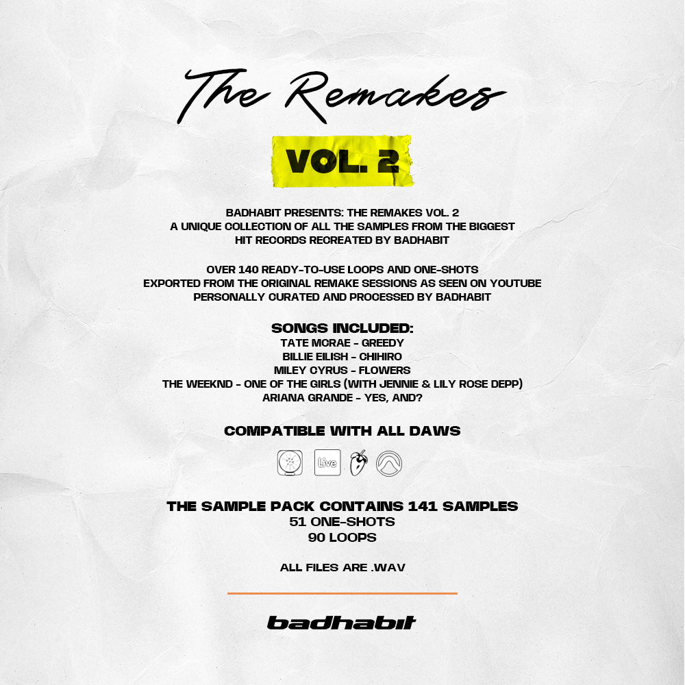 BADHABIT The Remakes Vol. 2 - SAMPLE PACK - badhabit