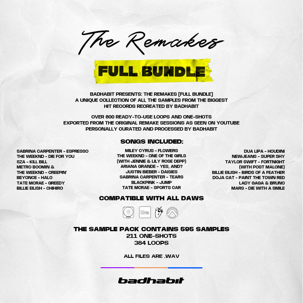 BADHABIT The Remakes [FULL BUNDLE] - SAMPLE PACK - badhabit