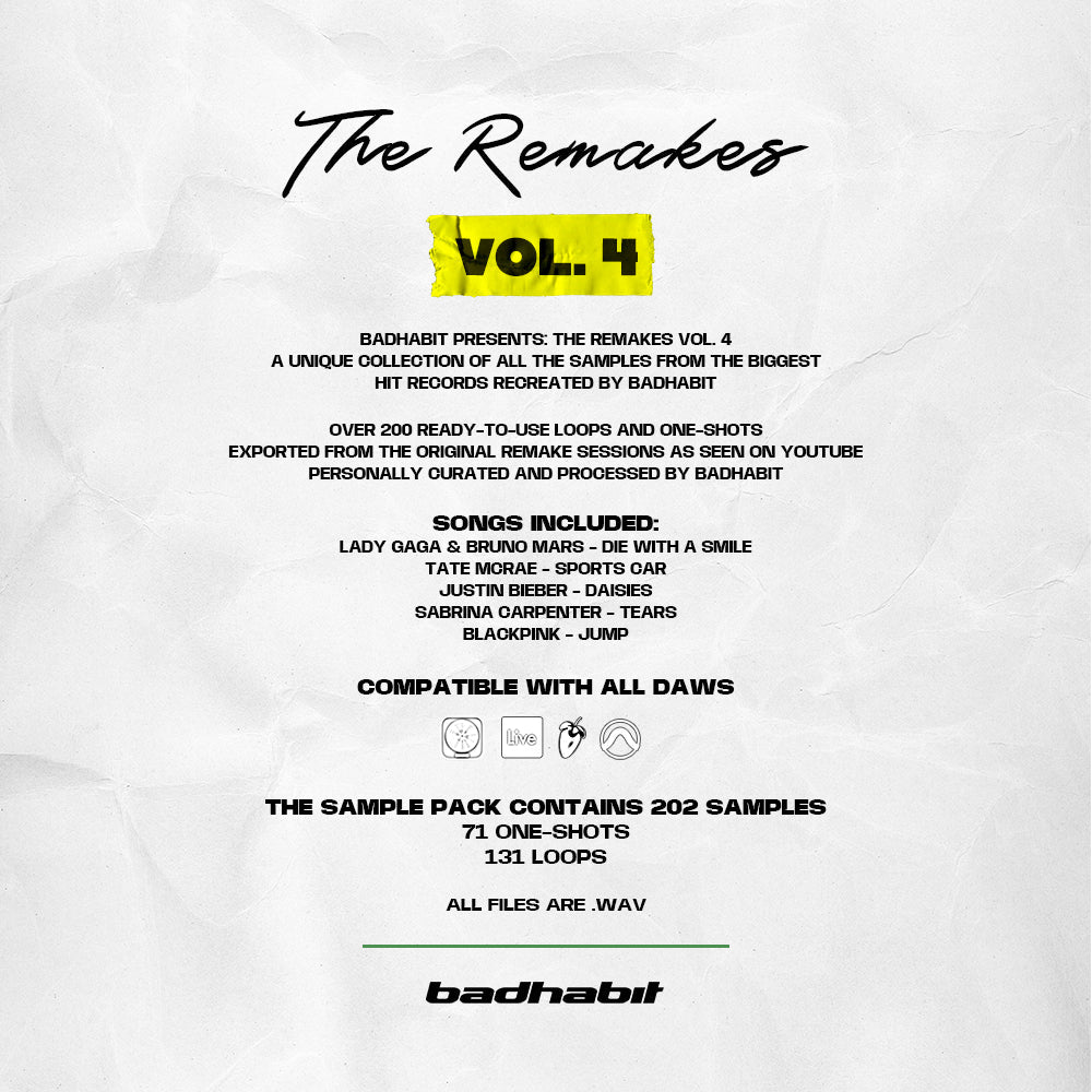 BADHABIT The Remakes Vol. 4 - SAMPLE PACK - badhabit
